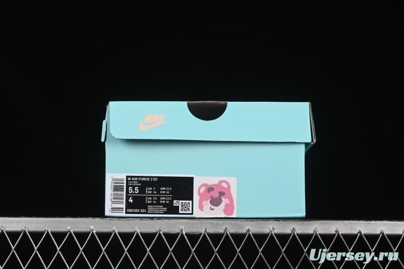 Nike Air Force 1'07 Low Strawberry Bear Custom Casual Sneakers - DB3301-551