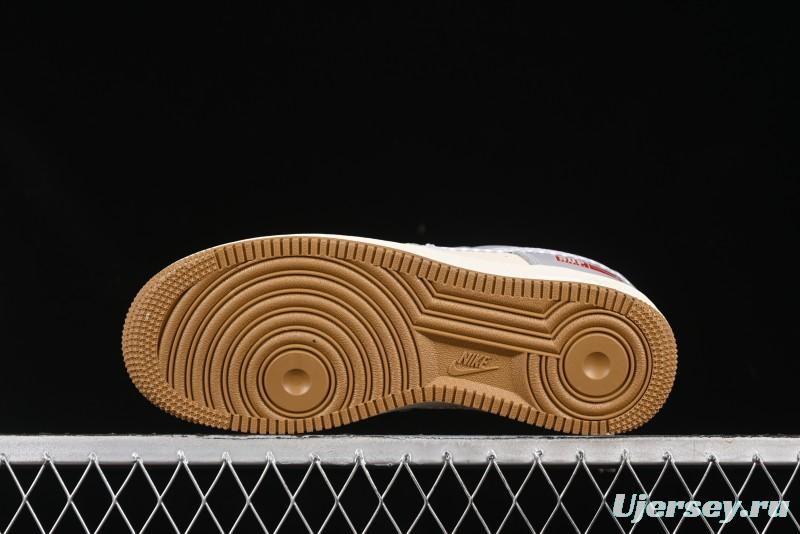 Nike Air Force 1 '07 Low Supreme Collaboration Light Grey Gum Casual Sneakers - KK1988-075