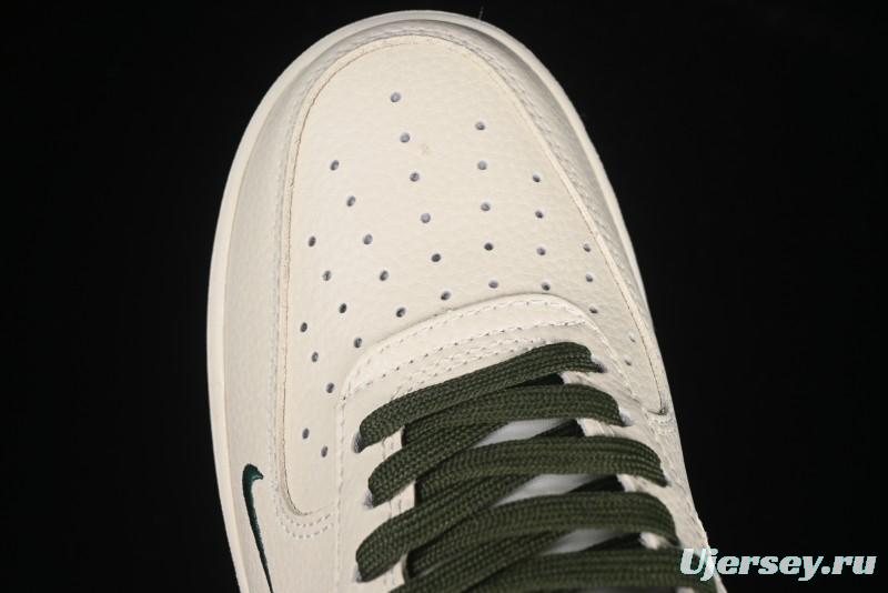 Nike Air Force 1 '07 Low Supreme Collaboration Green Camo Swoosh Casual Sneakers - KK1988-069