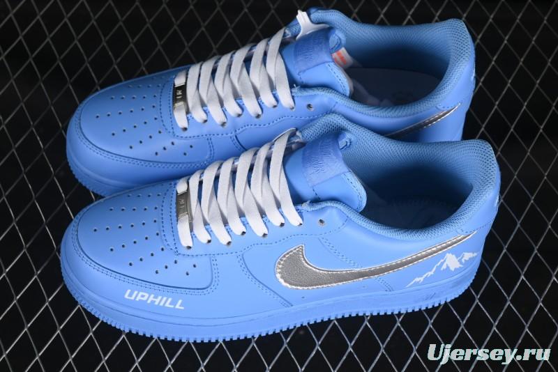 Nike Air Force 1'07 Low Casual Sneakers in Iceland Blue with Full-Length Air Cushion - ZH0316-070