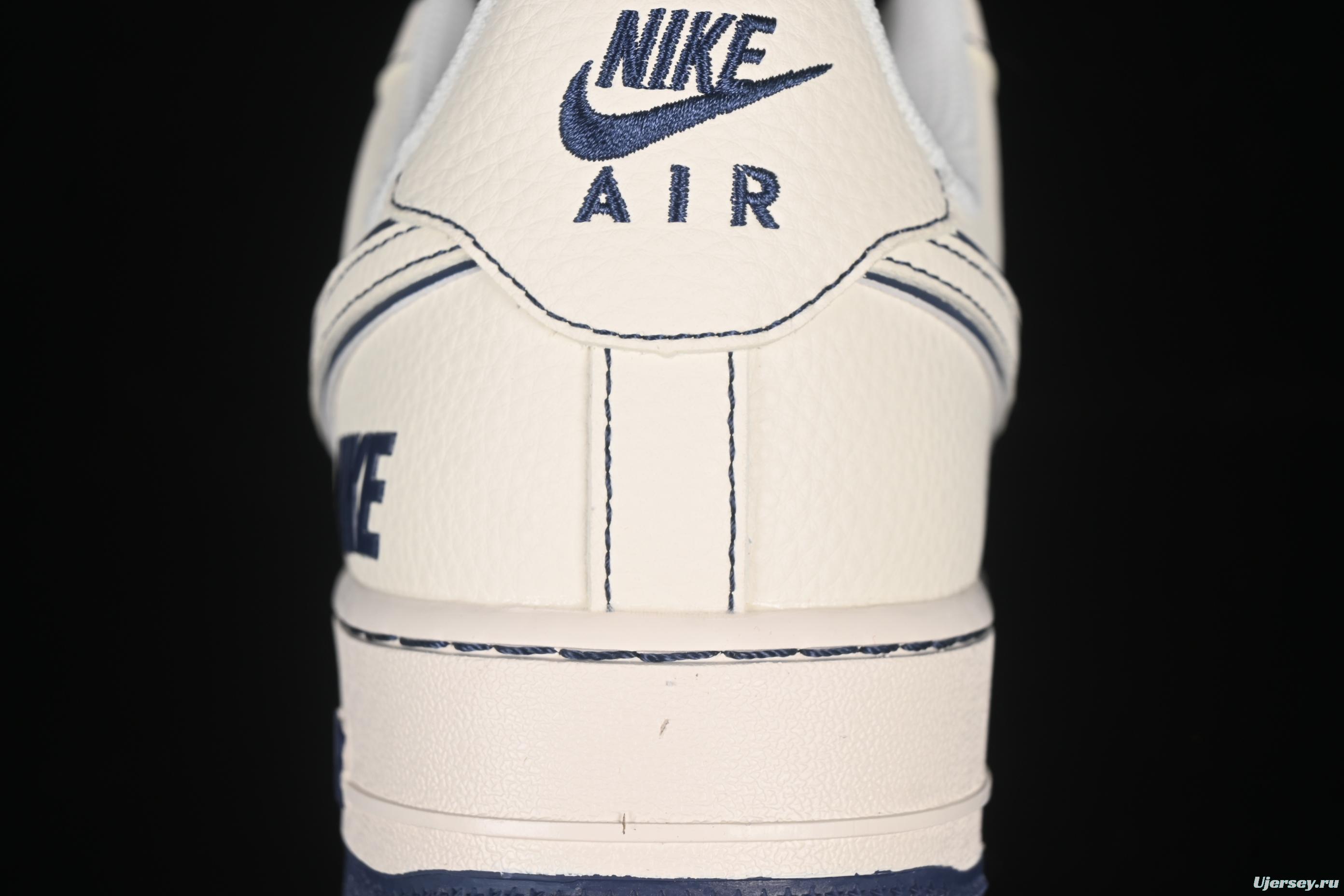 Nike Air Force 1'07 Low Collaboration Sneakers with Navy Blue Accents - HH7518-073