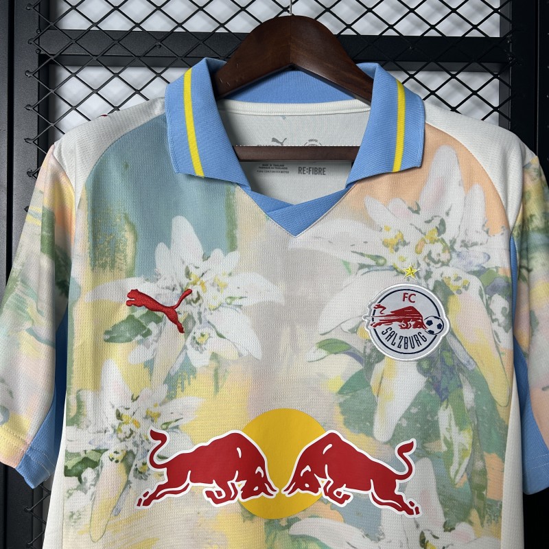 25/26 RB Salzburg White with Floral Pattern Jersey