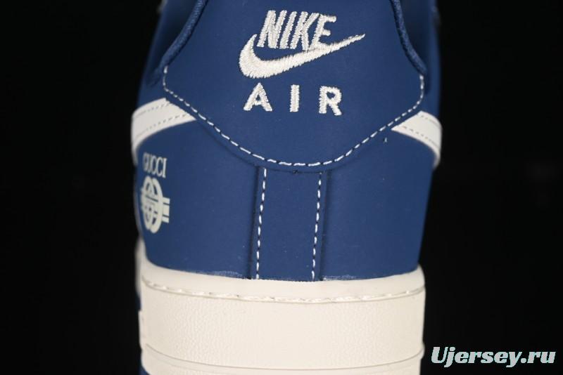 Nike Air Force 1'07 Low Gucci Collaboration Navy Blue Casual Sneakers - KK1988-085