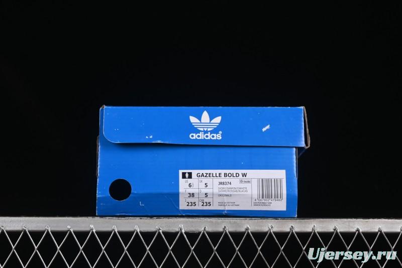 Adidas Originals Gazelle Bold JR8374 Collaboration Low-Top Sneakers with Thick Sole for Slip Resistance and Durability - JR8374