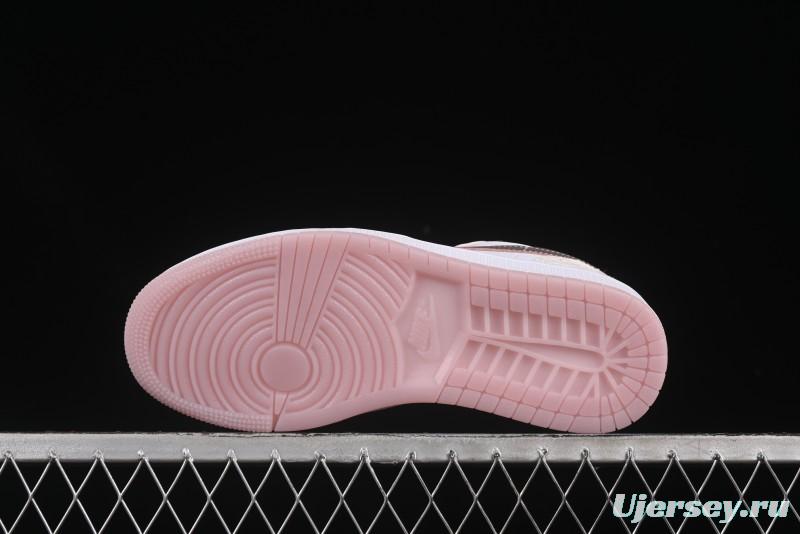 Nike Air Jordan 1 Low AJ1 Carving Pink Low-Top Casual Lifestyle Sneakers - IB8859-101