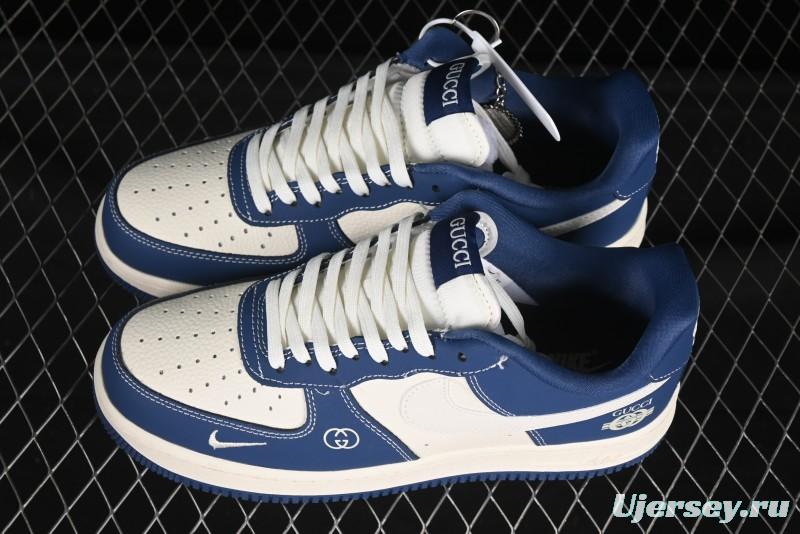 Nike Air Force 1'07 Low Gucci Collaboration Navy Blue Casual Sneakers - KK1988-085