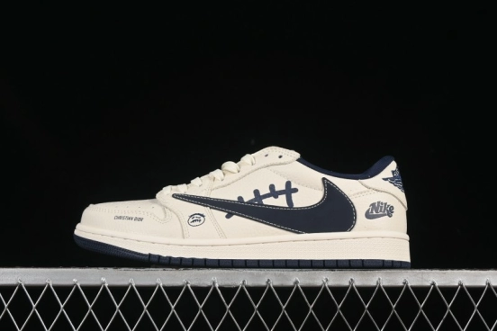 Nike Travis Scott x Fragment Design x Air Jordan 1 Low OG SP AJ1 Collaboration Sneakers - LD2025-009