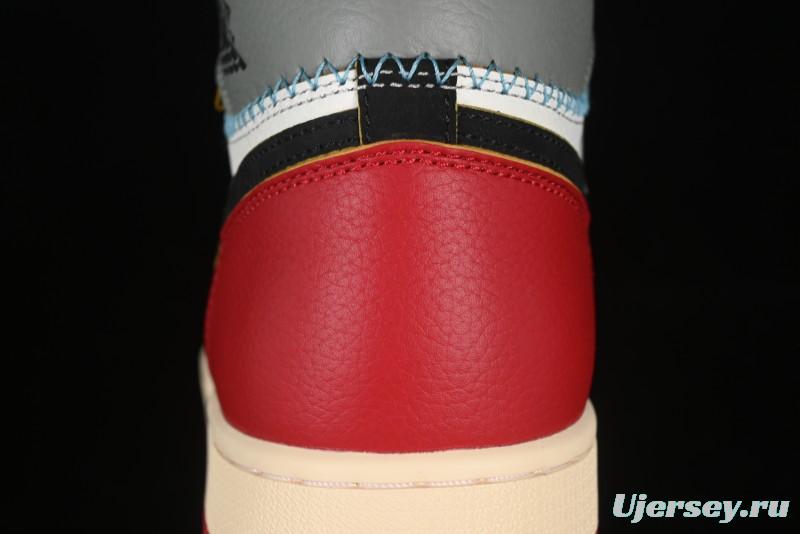 Nike Union x Air Jordan 1 Retro High Basketball Shoes Shadow Chicago - HV8563-600