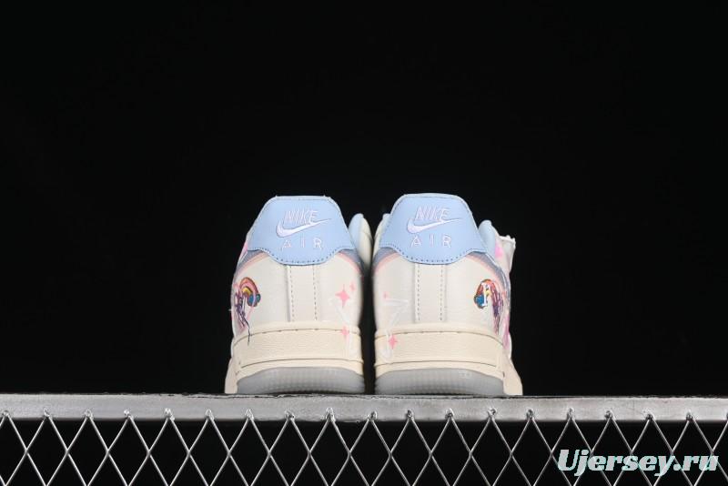 Nike Air Force 1'07 Low Pink and Blue Love Limited Edition Casual Sneakers - CW1574-058