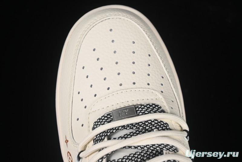 Nike Air Force 1 '07 Low LV Collaboration Blue Swoosh Drawstring Casual Sneakers - DM6868-061