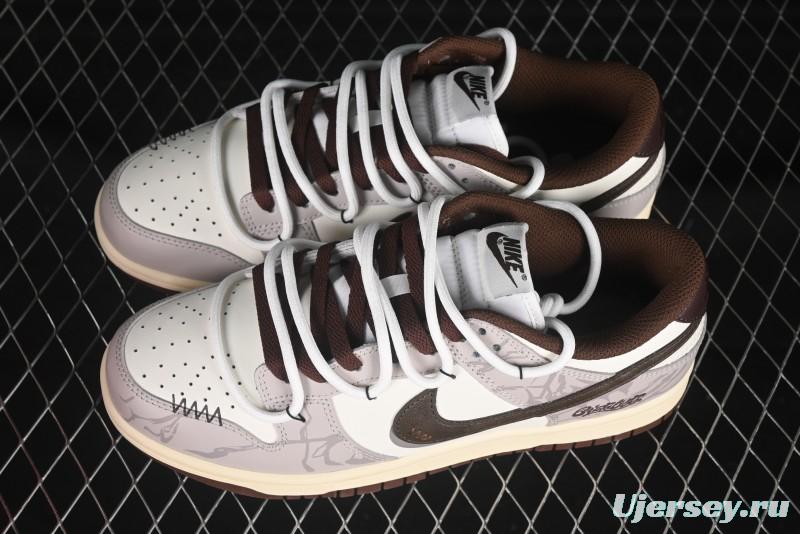 Nike Dunk Low Koala Party Distressed Grid Low-Top Casual Skate Shoes - DD1503-124