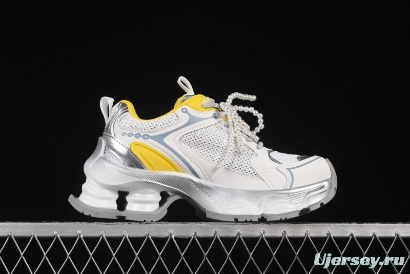 GG-CC Star-Designed Lace-Up Hollow-Out Chunky Sneakers with 5cm Height Boost - G25X269