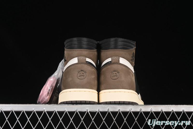 Nike Travis Scott x Air Jordan 1 High OG AJ1 Reverse Swoosh Limited Edition - CD4487-100