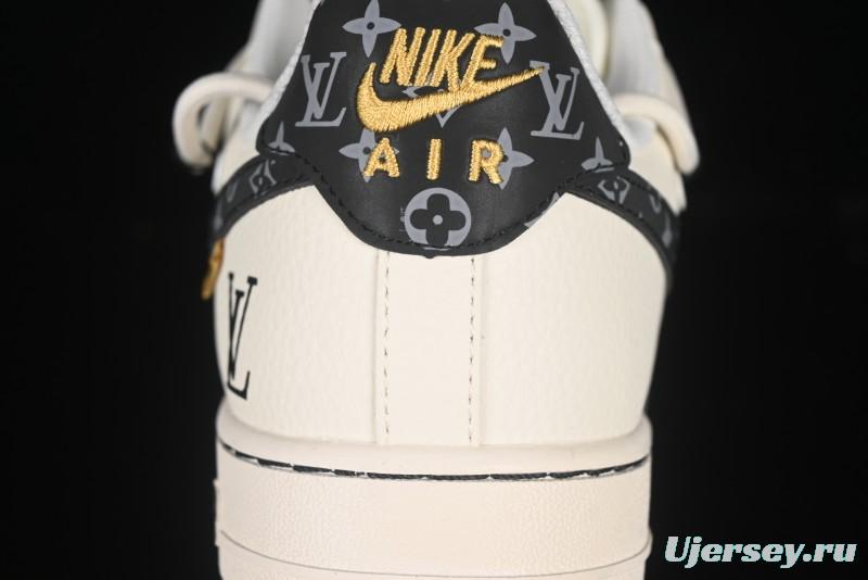 Nike Air Force 1 '07 Low LV Collaboration Blue Swoosh Drawstring Casual Sneakers - DM6868-061