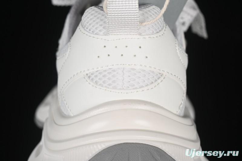 GG-CC Lace Pearl Chain Casual Platform Dad Shoes - 250310 White