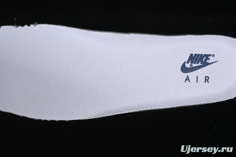 Nike Air Force 1'07 Low Casual Sneakers in Cream with Blue Swoosh - SC9207-535