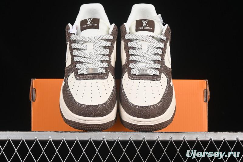 Nike Air Force 1 '07 Low LV Collaboration Beige Grid Casual Sneakers - XS1958-552