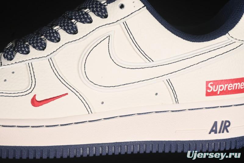 Nike Air Force 1 '07 Low Supreme Collaboration Casual Sneakers with Full-Length Air Cushion - HH7518-074