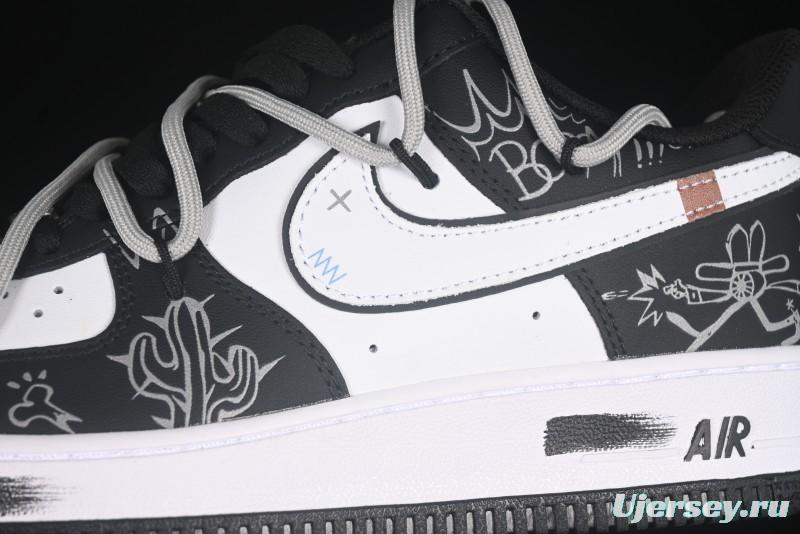 Nike Air Force 1'07 Low Denim Casual Sneakers with Full-Length Air Cushion - ZH0316-071