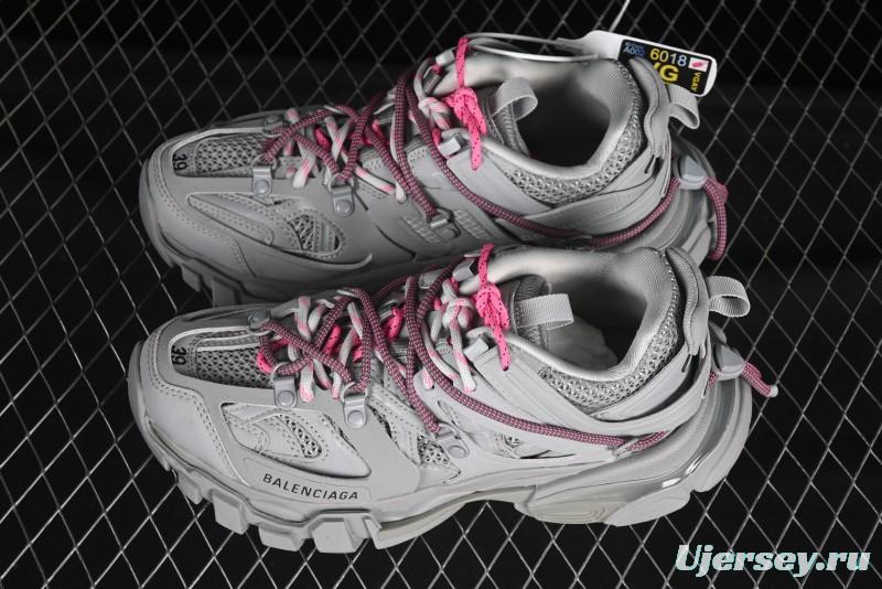 Balenciaga Track Sneaker Tess s.Gomma Res BI ALV/TIS EFF NUBUK/TIS E Waterproof Running Shoes - WTRHK1013