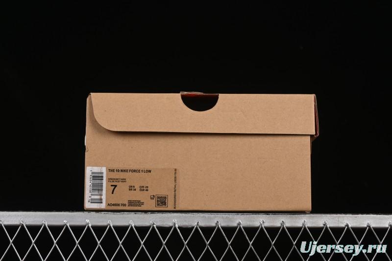 Nike Off White x Air Force 1 Low OW Collaboration Transparent Yellow Sneakers - AO4606-700
