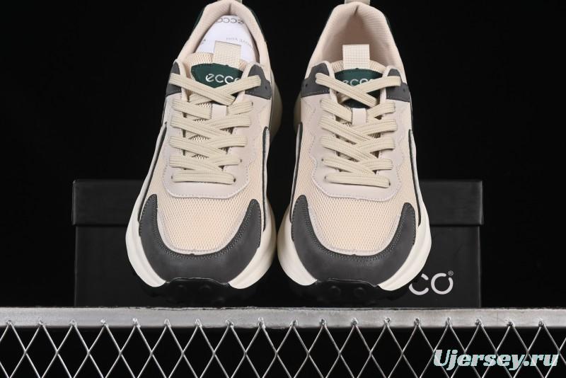 ECCO Chunky Sole Waffle Retro Running Shoes - 63093901002