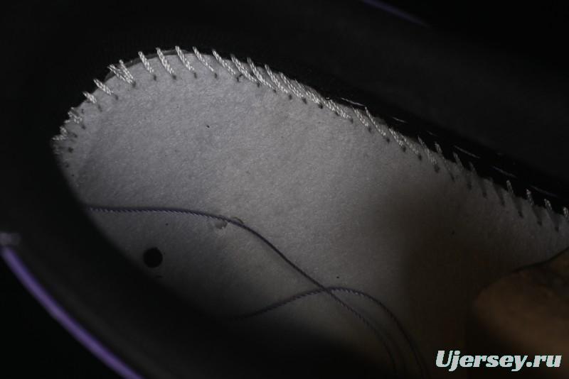 Nike Air Force 1'07 Low Casual Sneakers in Black with Purple Swoosh - HQ2037-001