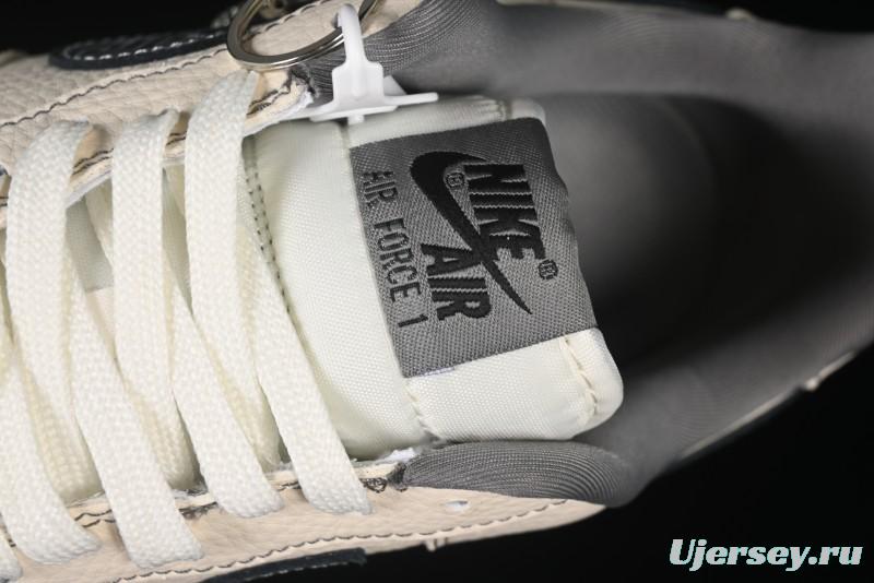 Nike Air Force 1 '07 Low Givenchy Collaboration Pattern Beige Grey Casual Sneakers - DF0188-057