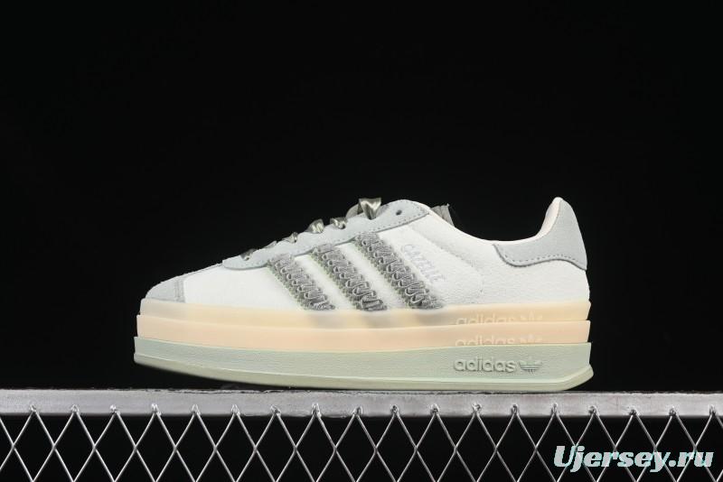 Adidas Originals Gazelle Bold JR8373 Collaboration Low-Top Sneakers with Thick Sole for Slip Resistance and Durability - JR8373