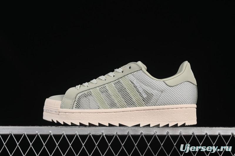 Adidas Clot Superstar Shell Toe Casual Sneakers with Serrated Design - IH3643