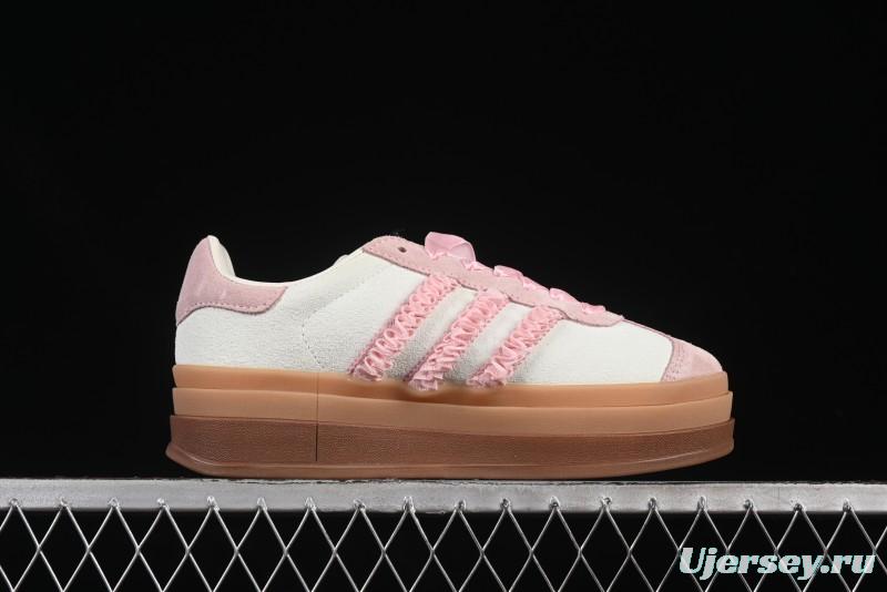 Adidas Originals Gazelle Bold JR8374 Collaboration Low-Top Sneakers with Thick Sole for Slip Resistance and Durability - JR8374