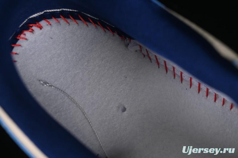 Nike Air Force 1'07 Low Casual Sneakers with Blue Line Ghost Face Design - DF0188-053