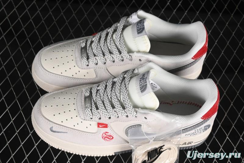 Nike Air Force 1'07 Low The North Face Collaboration Dual-Tone Snake Year Edition Casual Sneakers - YX5066-313