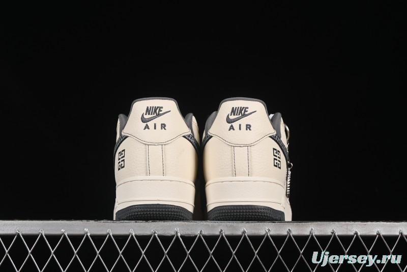 Nike Air Force 1 '07 Low Givenchy Collaboration Pattern Beige Grey Casual Sneakers - DF0188-057