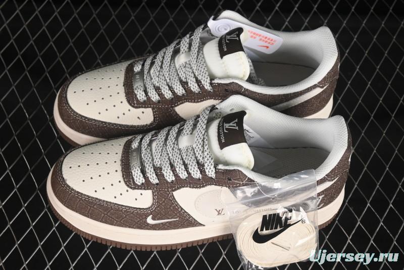 Nike Air Force 1 '07 Low LV Collaboration Beige Grid Casual Sneakers - XS1958-552