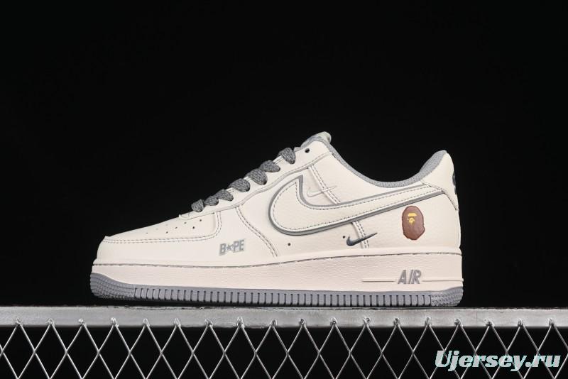 Nike Air Force 1 '07 Low BAPE Collaboration Beige Starry Sky Casual Sneakers - HH7518-065