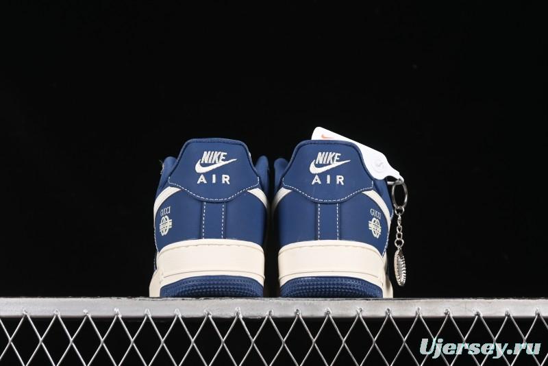 Nike Air Force 1'07 Low Gucci Collaboration Navy Blue Casual Sneakers - KK1988-085