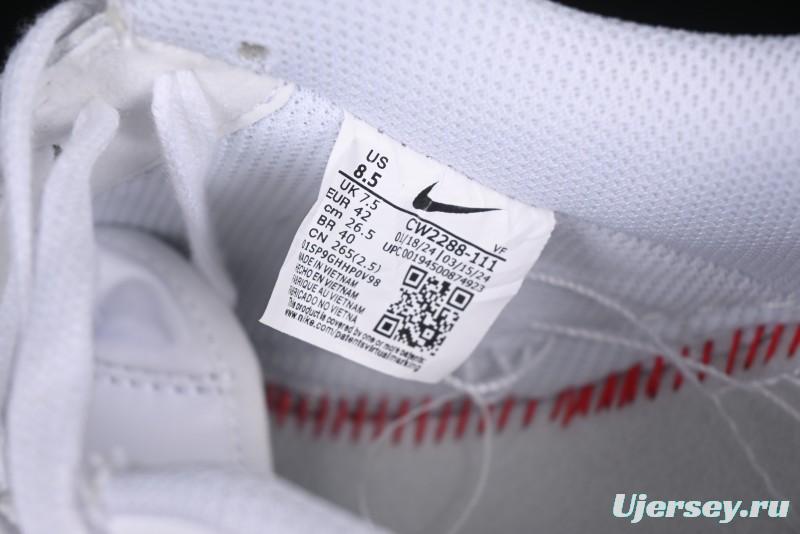 Nike Air Force 1 '07 Low Custom Official Hot Style 2D Theme White Gray Spray Paint Casual Sneakers - CW2288-111