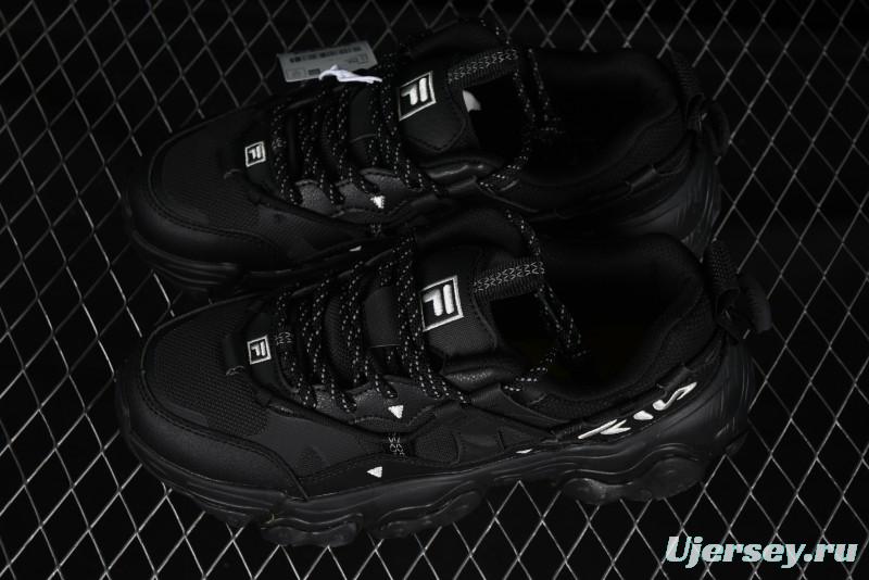 Fila Heritage Fluid Cat Paw 5.0 Retro Dad Shoes with Lace-Up Design - F12M412105FBK