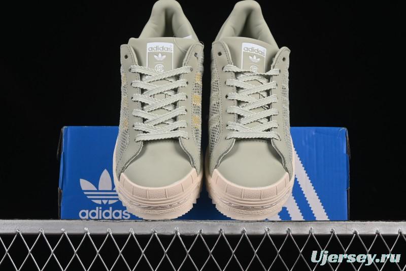 Adidas Clot Superstar Shell Toe Casual Sneakers with Serrated Design - IH3643