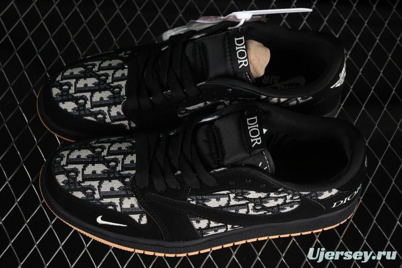 Nike Travis Scott x Fragment Design x Air Jordan 1 Low OG SP AJ1 Collaboration Sneakers - XS2024-069