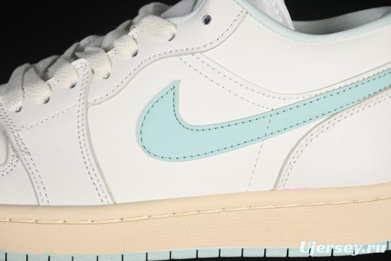 Nike Air Jordan 1 Low AJ1 White Mint Green Low-Top Casual Lifestyle Sneakers - DC0774-134