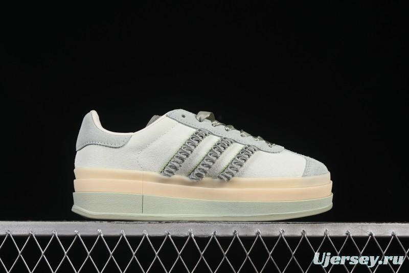 Adidas Originals Gazelle Bold JR8373 Collaboration Low-Top Sneakers with Thick Sole for Slip Resistance and Durability - JR8373