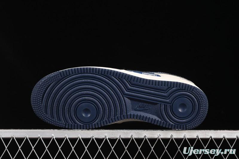 Nike Air Force 1'07 Low Balenciaga Collaboration Blue Woven Label Low-Top Casual Sneakers - DF0188-062