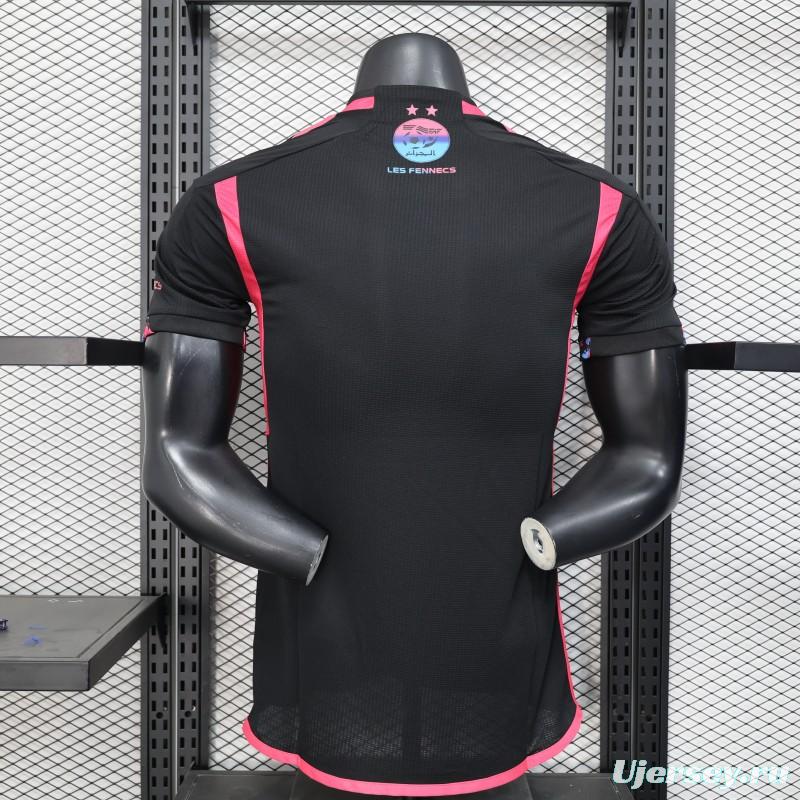 Player Version 2025 Algeria Black with Colorful Gradient Accents Jersey