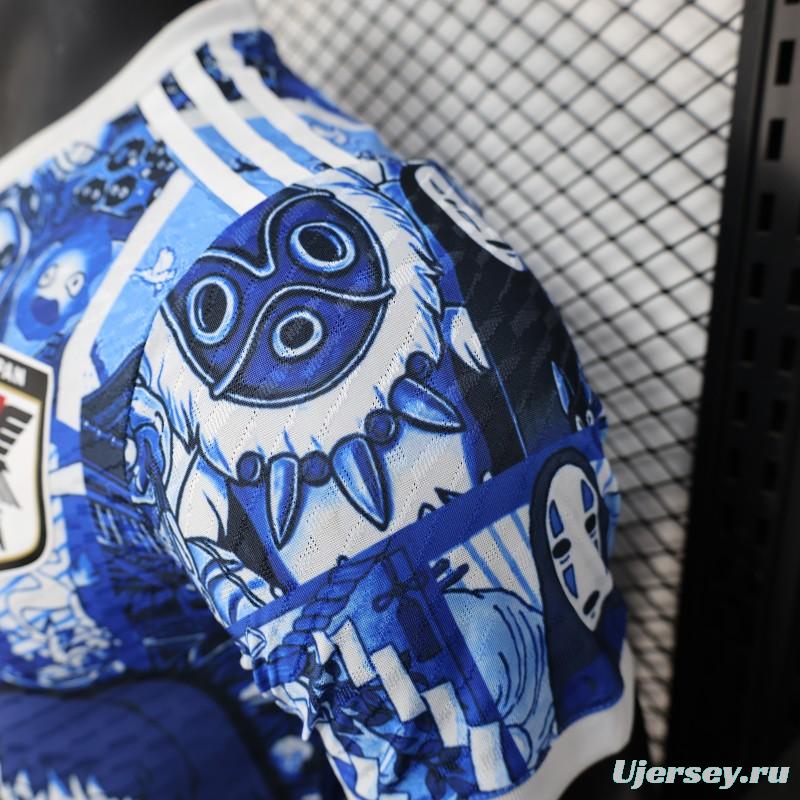 Player Version 2025 Japan Blue with Anime Characters Jersey