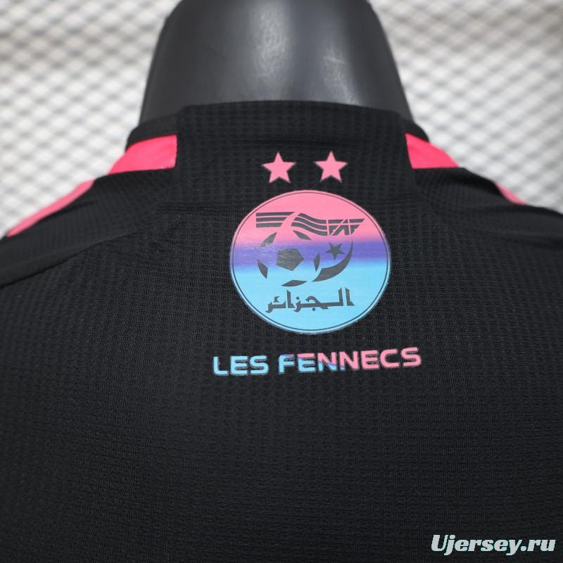 Player Version 2025 Algeria Black with Colorful Gradient Accents Jersey