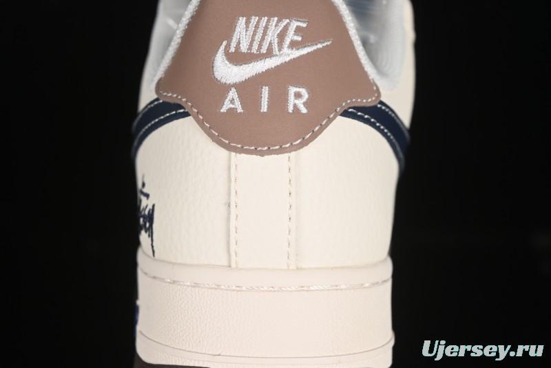 Nike Air Force 1 '07 Low Stussy Collaboration Cartoon Swoosh Casual Sneakers - ZH2598-309