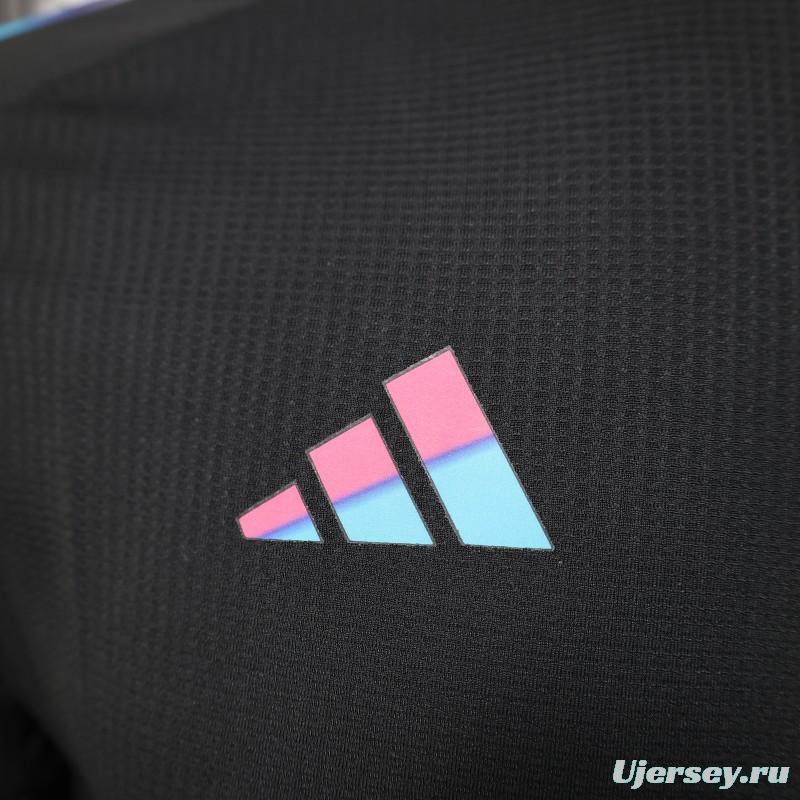 Player Version 2025 Algeria Black with Colorful Gradient Accents Jersey