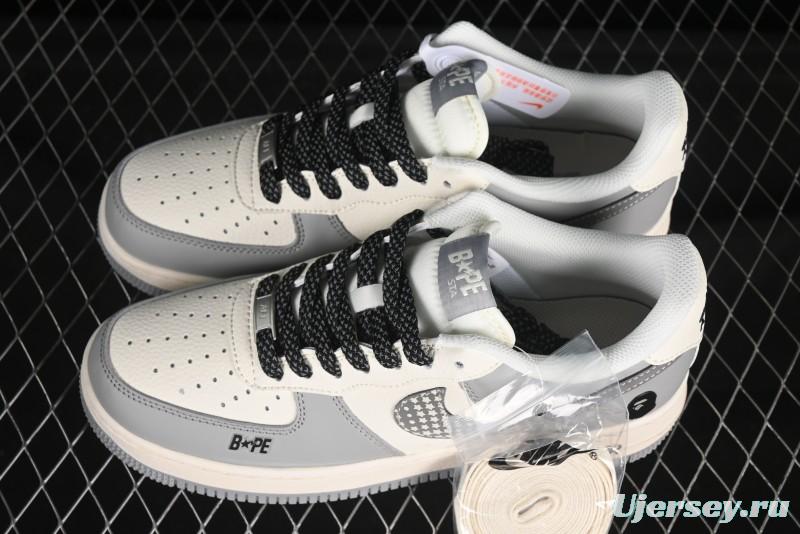 Nike Air Force 1'07 Low Bape Collaboration Beige Star Casual Sneakers - XS1958-571